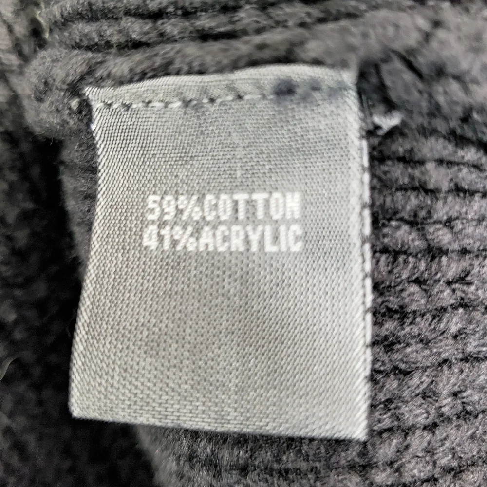 Kenneth Cole Reaction Black Ribbed Knit Short Sleeve Cardigan Sweater Size S Y2K - Picture 11 of 13